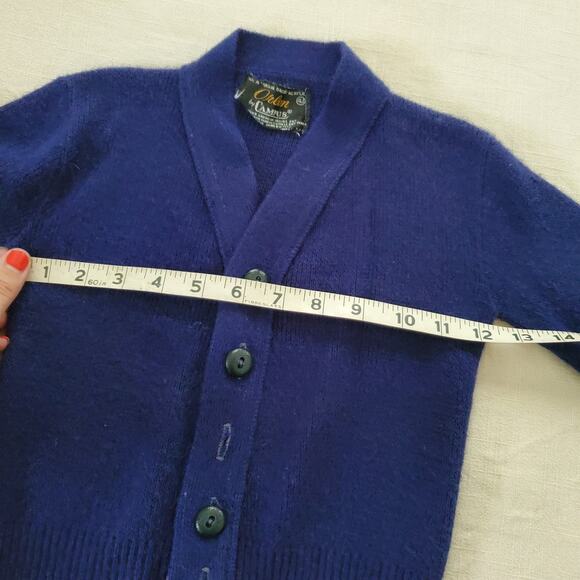Vintage Navy Knit Cardigan 3t *missing buttons - Picture 5 of 6